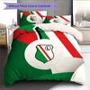 Legia Warsaw  Pattern Bedding Quilt Set  Home Decoration  Gift (1 * Duvet Cover + 2 * Pillowcase  Without Core)