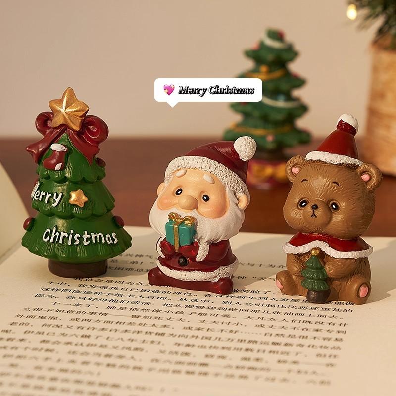 Christmas Decorations Desk Accessories Cute Santa Claus Christmas Tree Ornaments Party Photo Props Christmas Figures