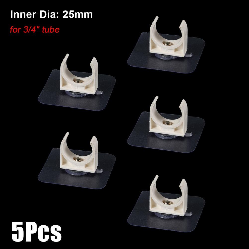 1/5Pcs Punch-free Self-adhesive Pipe Clamp Garden Irrigation Tube Clip Connector Water Tube Holder