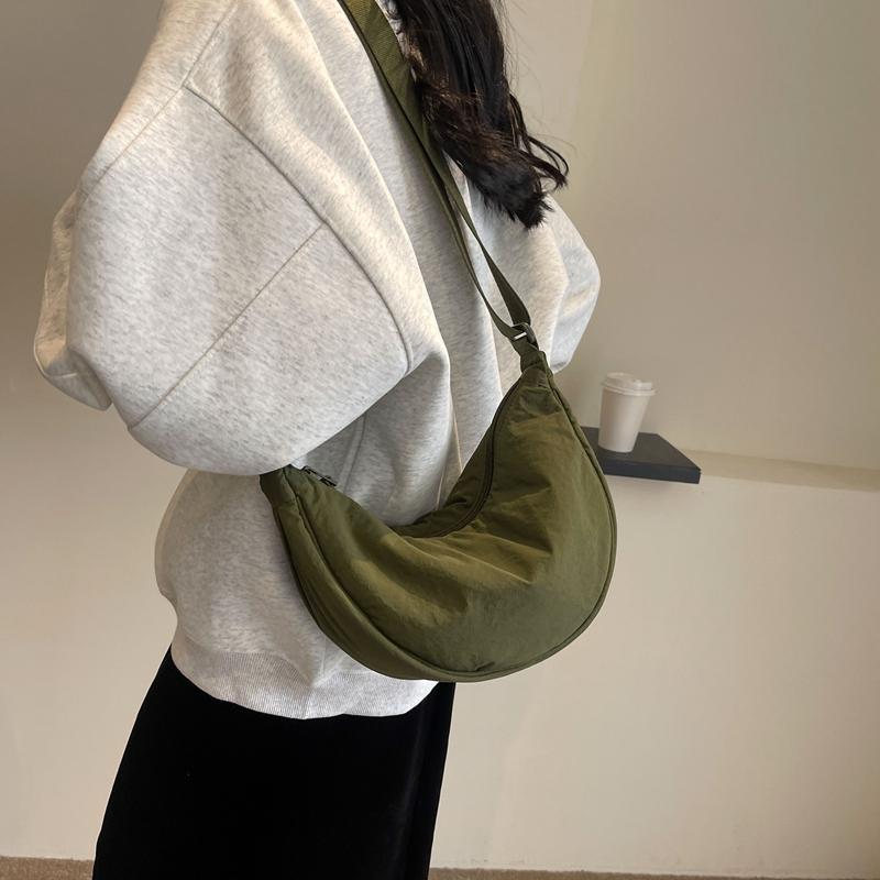 Small Bag Women's Simple All-Match Satchel Shoulder Bag Crossbody Dumpling Bag for Travel