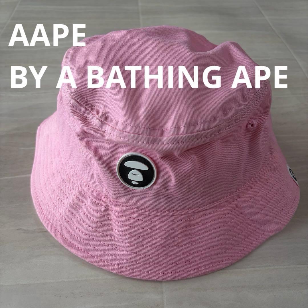 Used AAPE bucket hat A BATHING APE pink
