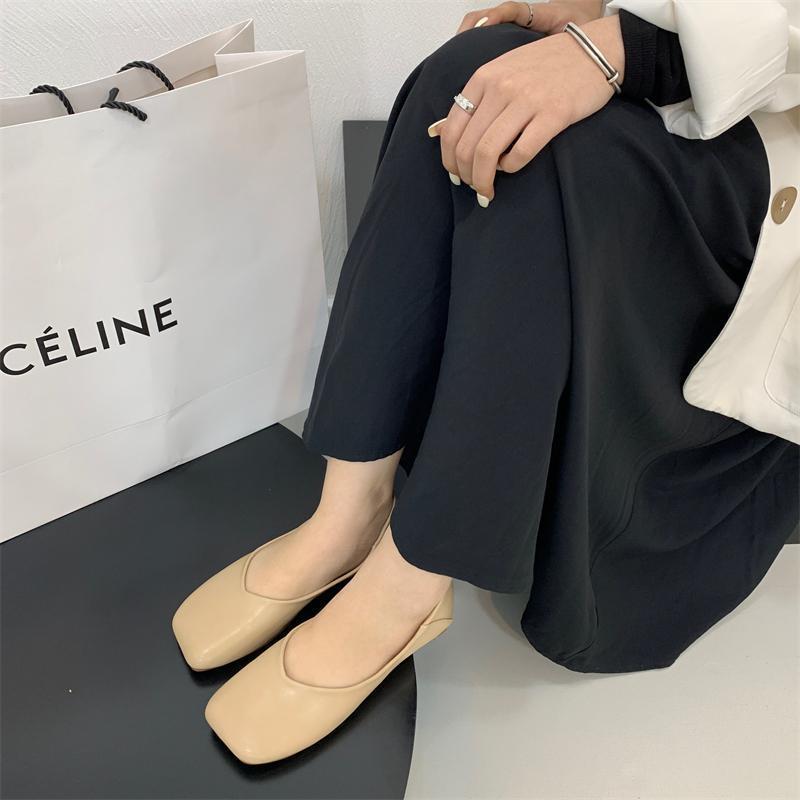 Soft-soled Doudou shoes, commuter shoes for office workers, Korean version, Dongdaemun shallow mouth flats, spring 2025