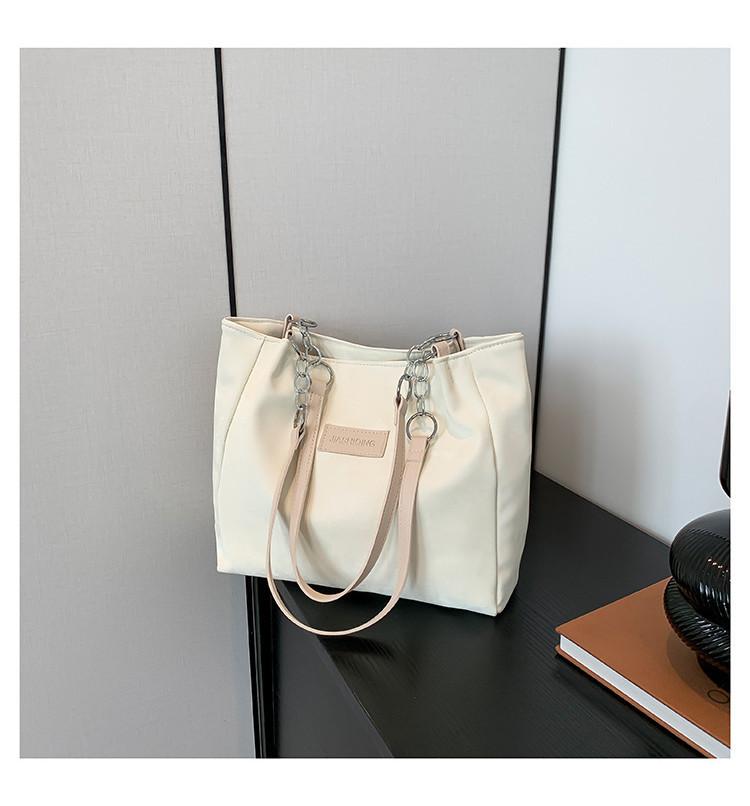 2024 Summer New Fashion Texture Casual Women s Bag Large Capacity Chain Underarm Tote Handheld Shoulder Bag белый