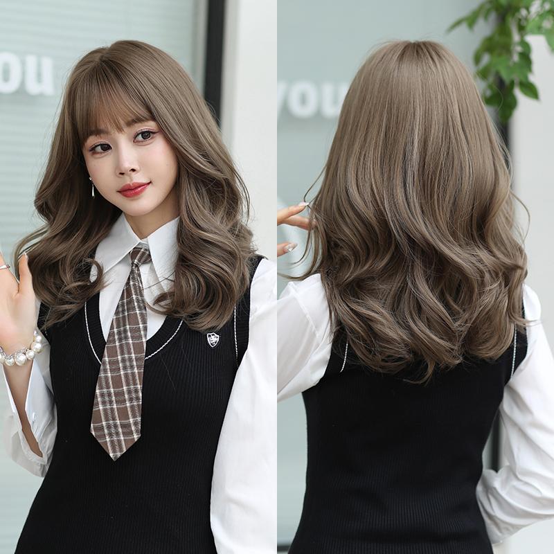 Professional  WIGS Long Body Wavy Sakura Pink Wig for Sweet Girl High Density Synthetic Loose Curly Hair Wig with Bangs Beginner Friendly