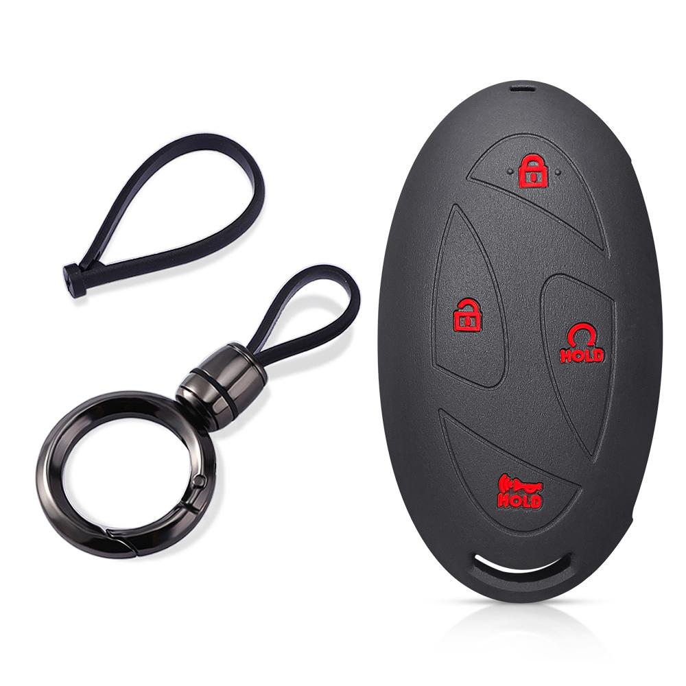 SKCW6 Silicone Key Cover For Hyundai Kona 2024 Ioniq 2021 Elantra SEL 2023 Ioniq 5 6 7 Grand Prix GN7 Key Case Car Accessories Chains