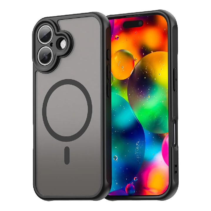 Phone Case ForPhone Case For iPhone 17,strong Magnetic Shockproof Hybrid Phone Cover For iPhone 17 чёрный