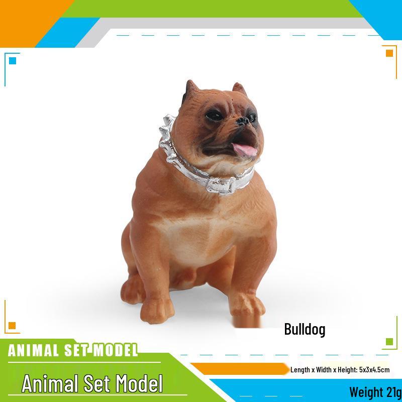 Cross-Border Dog Model Toys: Dalmatian, Sheepdog, American Bully, Great Dane, Saint Bernard, Puppy, Mixed Breed