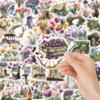 60-Piece Set of Waterproof Flower Graffiti Stickers: Cartoon Bouquets for Decorating Suitcases, Laptops & Phones