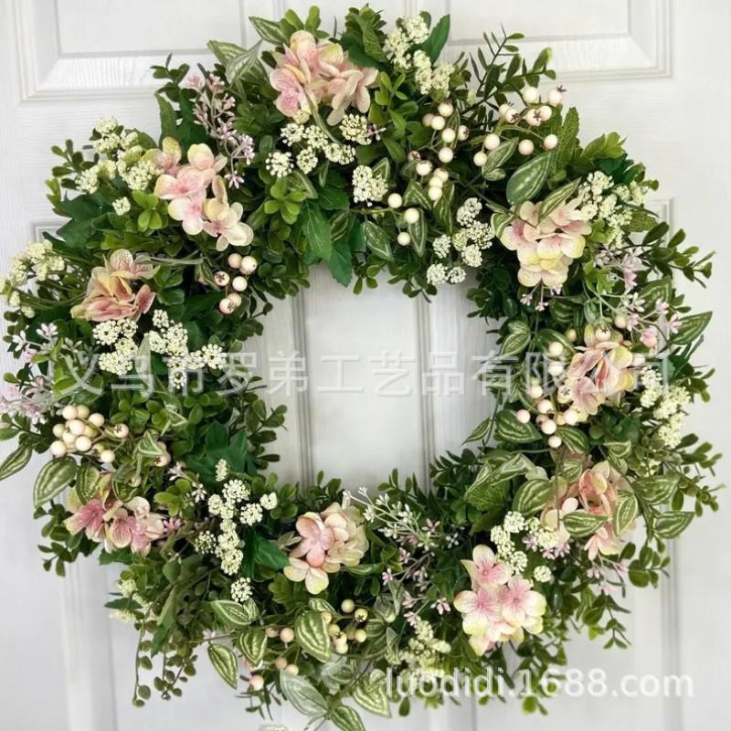 Easter Wreath Decor With Artificial Daisies Sunflowers Door Wall Hanging Home Party Decoration
