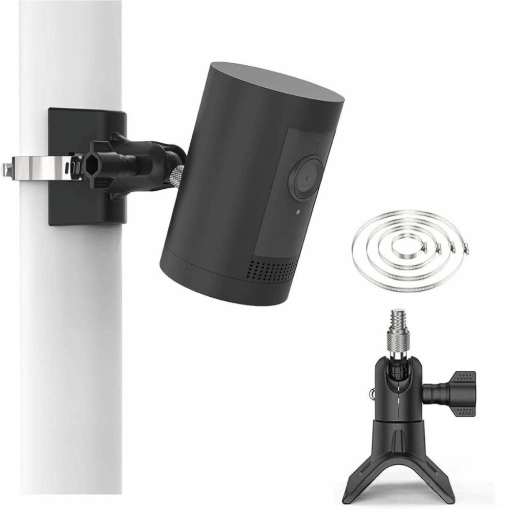 Metal Clamp Camera Pole Mount Bracket Plastic Pipe Mount Bracket for Arlo/Wyze/Eufy Cam Wall Pipe