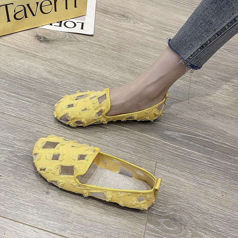 2023 Women's Summer Mesh Slip-On Flats: Soft Sole, Shallow Mouth, Lightweight Moccasins