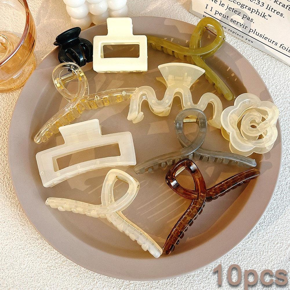 

10/32/80 шт. Набор зажимов разного размера Комбинация зажим для волос Веревка Зажим-акула Аксессуары для волос Простые и стильные Заколки для волос Аксессуары для волос