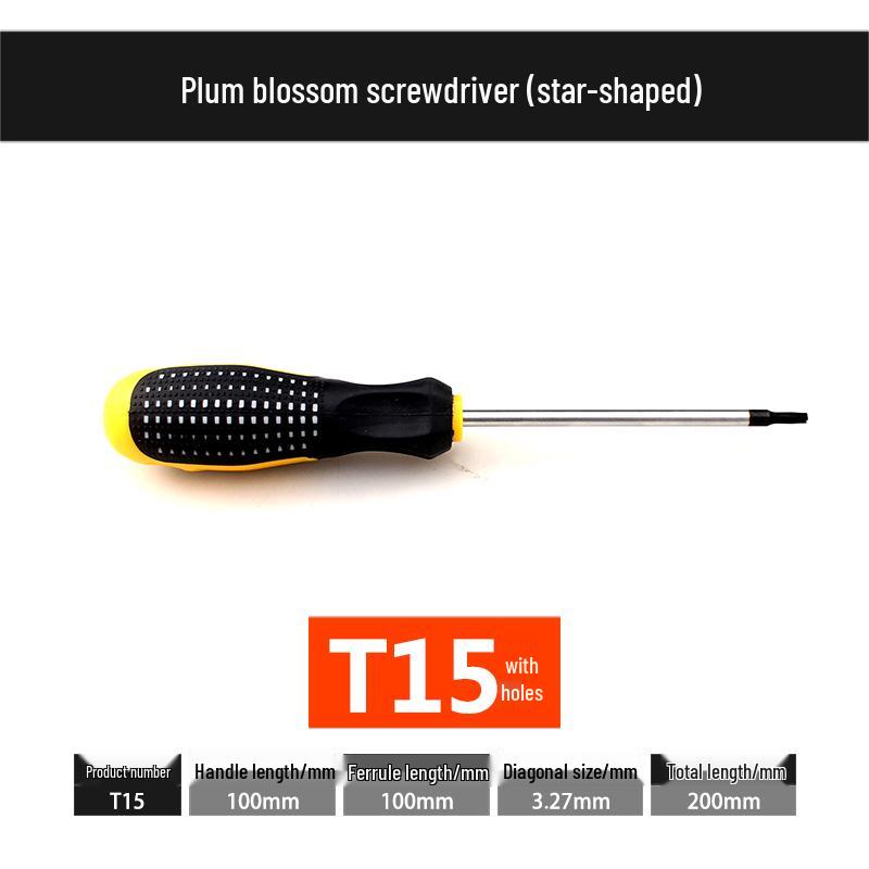 Star-Shaped Plum Blossom Hex Screwdriver Set with Hollow T6-T30