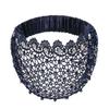 Crystal Pearl Floral Beaded Headbands Lace Hollow Pattern Plum Blossom Headband Stretchy Breathable Baotou Hat Hair Accessories