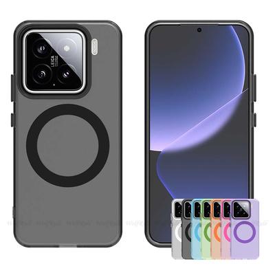 Für Xiaomi 15 Hülle Abdeckung Xiaomi Mi 15 Capa Stoßfester Bumper Transparente Farbe Magnetisch Matt Klar Fundas Xiaomi 15 Xiaomi15