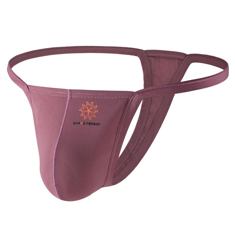 Stylish Solid Color Men's Thong Buttery Soft G-String Lightweight Perfect for Everyday Underpant