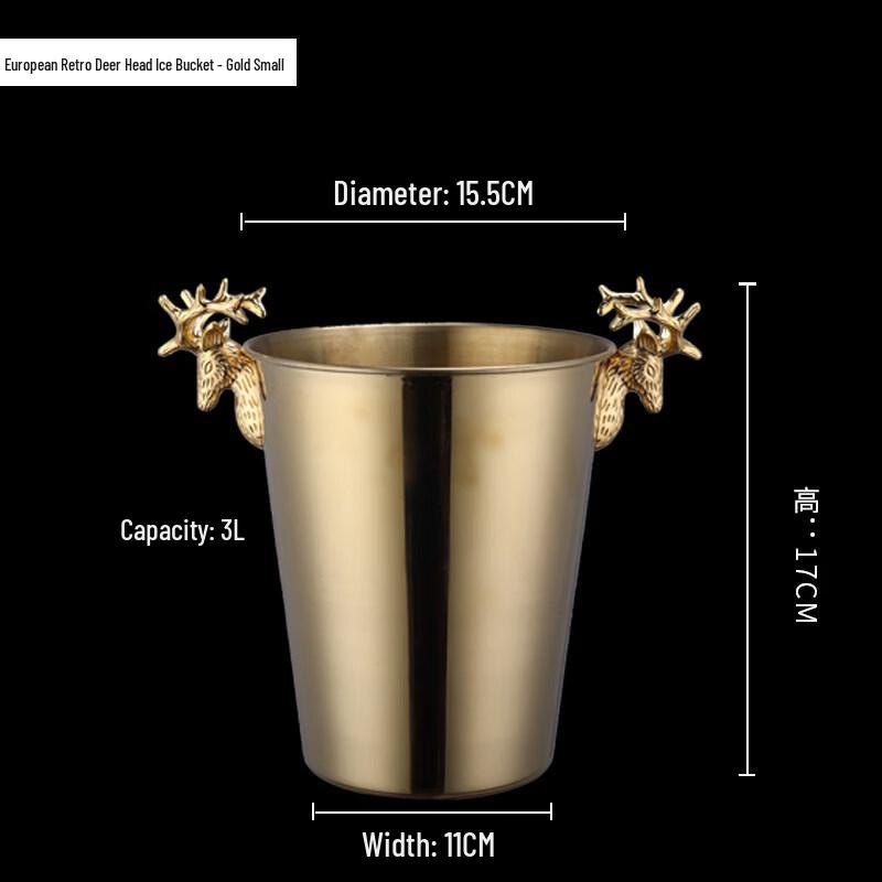 

JPHZNB Stainless Steel Animal Head Ice Bucket