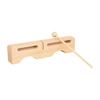 Two-Sound Wooden Rhythm Block Solid Beech Percussion Instrument with Wooden Mallet for Classroom Rhythm Drills, Group Music Learning and Stage Play