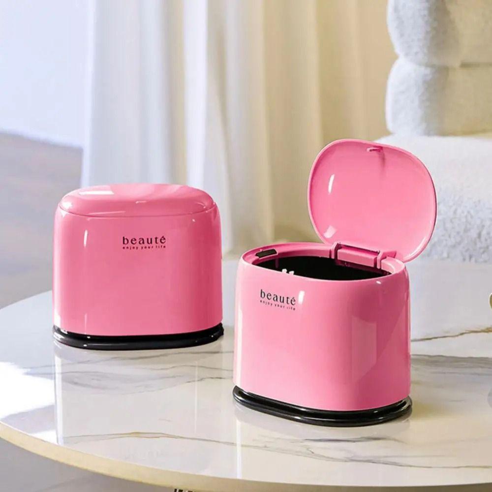 Large Capacity Desktop Storage Box Press Style Desktop Trash Can  Kitchen Accessories