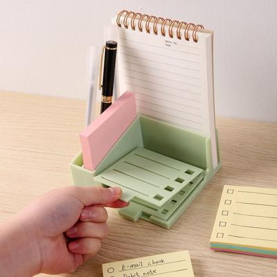 Sticky Note Storage Tools Sticky Note Holder Set Dispenser Line Drawing Template Sticky Note Storage Box with Five Templates