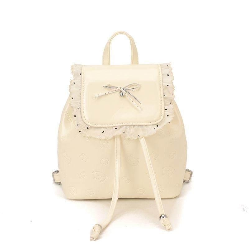 Pu Butterfly Knot Backpack For Girls And Teens With Storage And Comfort