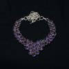 Amethyst Gemstone : 925 Sterling Silver Handmade Multi shape Stone Necklace Jewelry