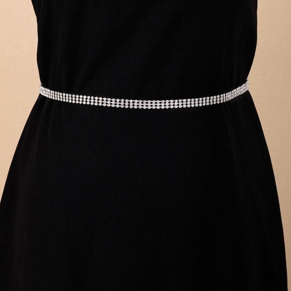 Adjustable Summer Belt Lightweight Elegant Waist Chain Rhinestone Waist Chain  Women's Accessories