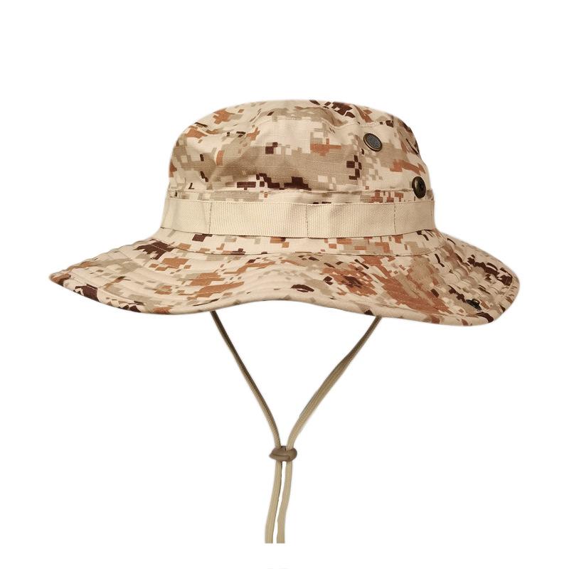 Adjustable Camo Safari Bucket Fishing Boonie Hat Camo Camouflage Boonie Hat With String