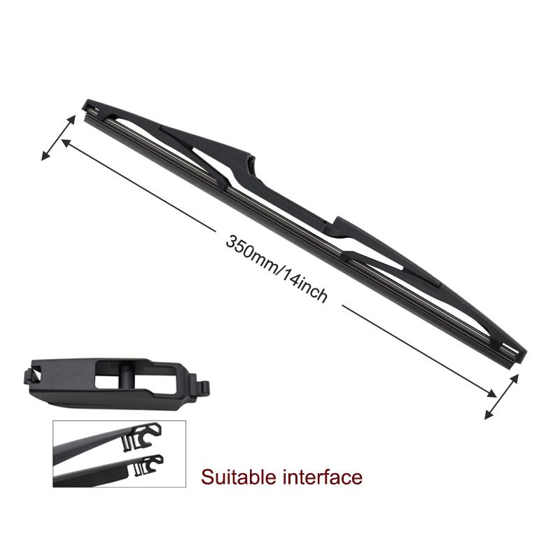14" Car Rear Windshield Soft Rubber Wiper HD Quiet Automotive Wiper Car Accessories For  Mazda CX9  2007-2013