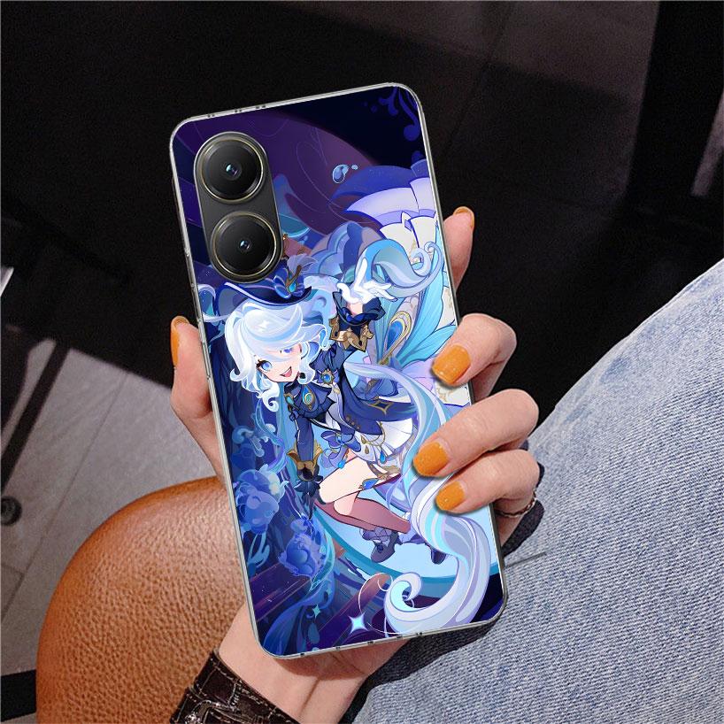 Genshin Impact Furina Phnoe Case for Xiaomi Poco X5 X6 X7 Pro X4 Gt F7 Ultra M8 M7 Redmi 15C 15 13C 13 12C 12 Unique Cover Coque