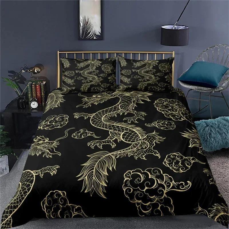 Luxury New 3D Print Scientisfictional Dragon Duvet Cover Set Colorful Graffiti Bed Linen Set Bohemia Bedding Set