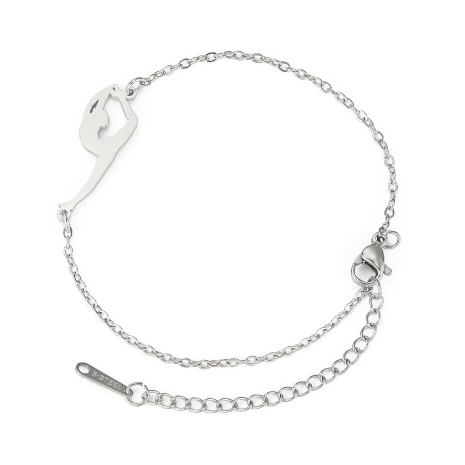 High-End Double Opening Dance Gymnastics Sports Titanium Steel Bracelet Fashion Accessory