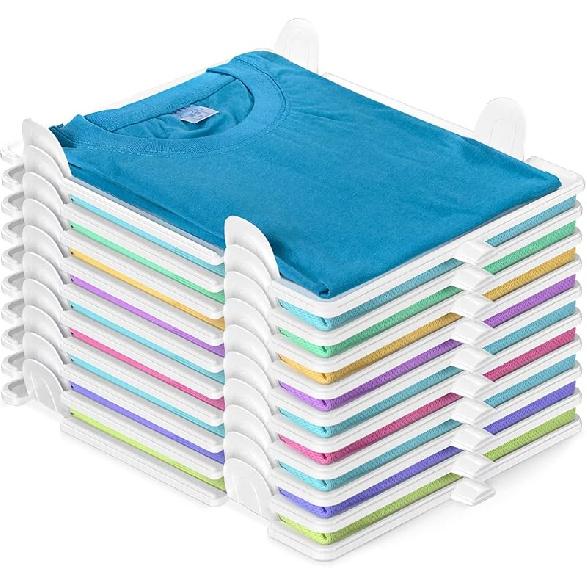 Органайзер для футболок Accenter для хранения одежды штабелируемый органайзер для шкафа с легким доступом доска для складывания рубашек прочный и долговечный папка для одежды Medium 9350₽