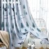 1PC NAPEARL 70-80% Blackout Ins Style Nordic Deer Polyester Fiber Personalized Printed Curtains Sheer Curtains for Bedroom Living Room Home Decor
