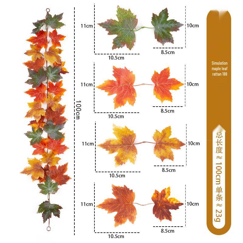 

1м Осенний Кленовый Лист Ротанг Настенное Подвесное Украшение