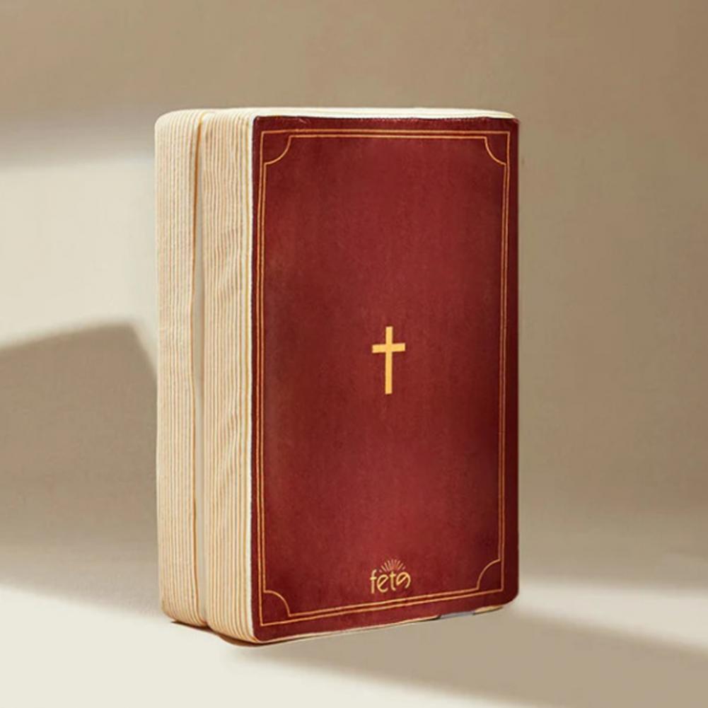 Bible Pillow Book Plush Throw Cushion Realistic Looking Christian Home Accent Sofa Cushion Decor