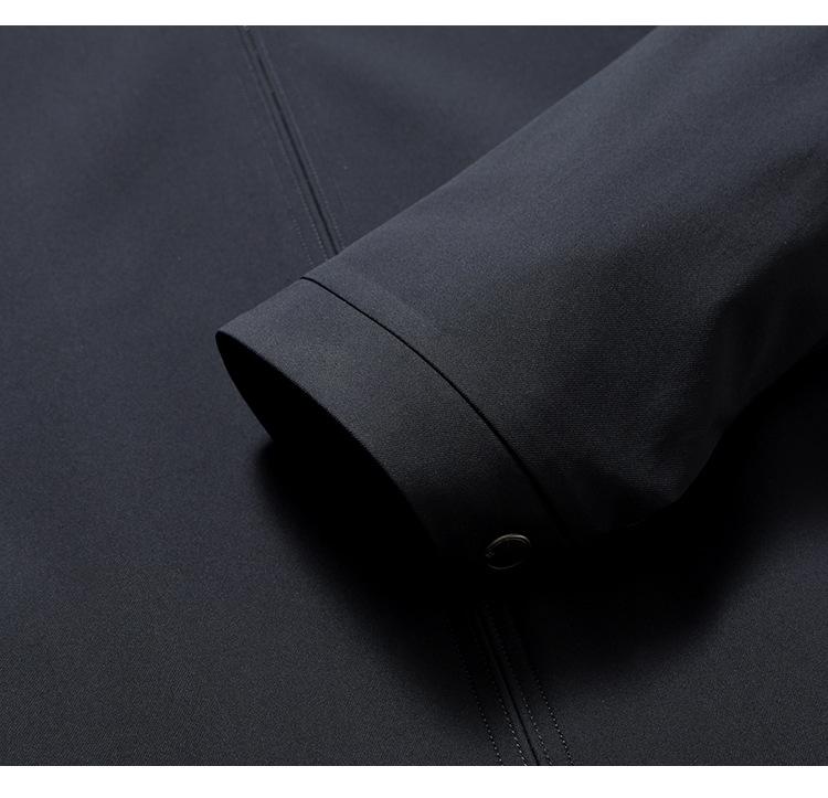 Men's Spring & Autumn 2025 Casual Lapel Jacket - Stylish Solid Color Fashion Coat for Middle-Aged and Young