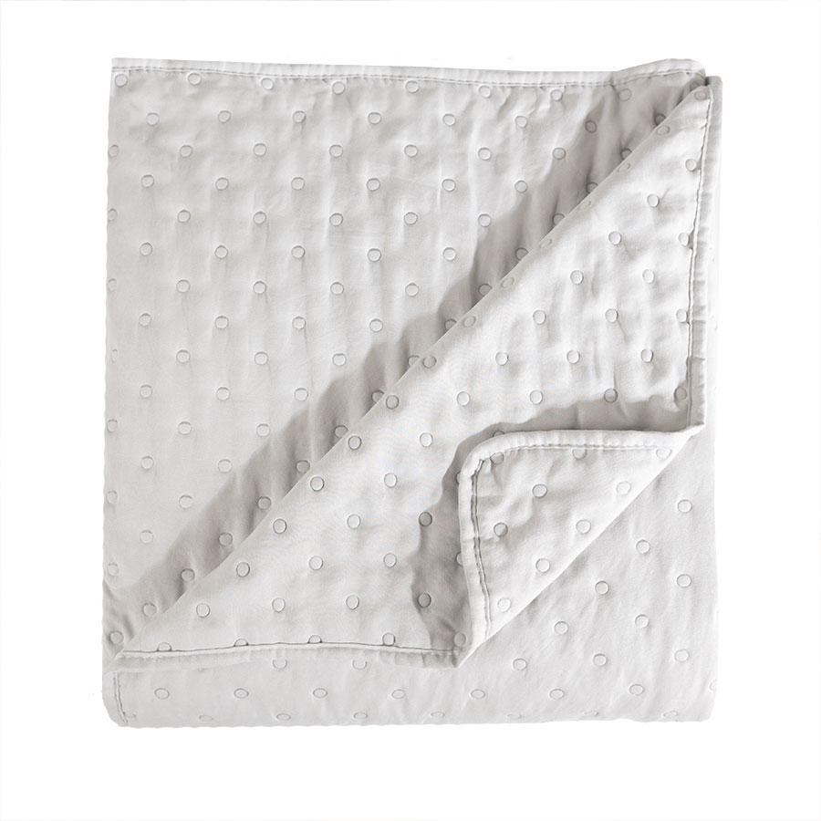 NULES Decorative bedspread - embossed gray pattern - 200x220cm