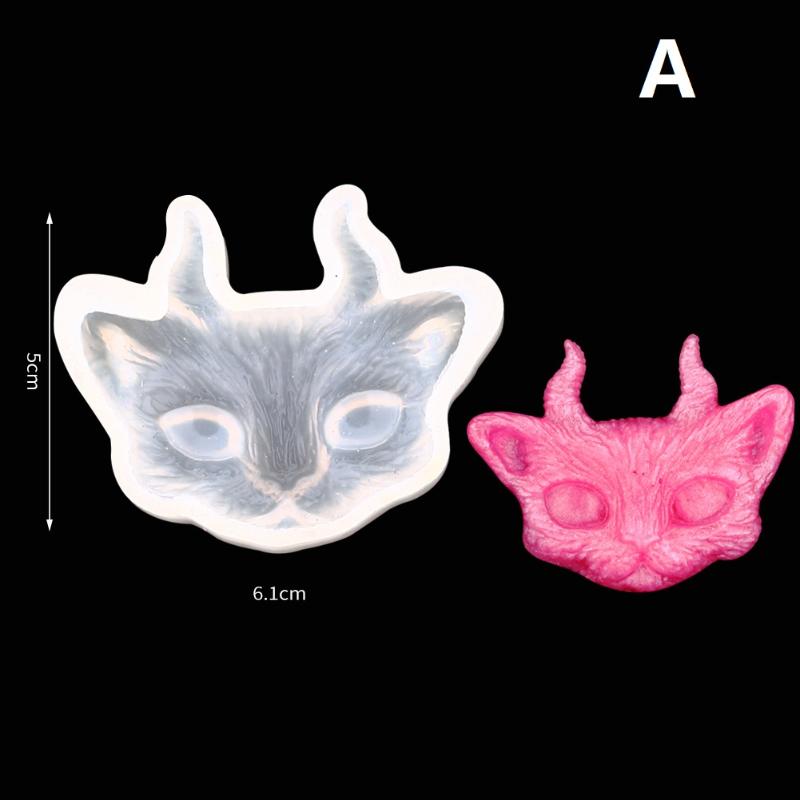 

Прозрачная силиконовая форма для торта 2/3-глаза Дьявол Голова кошки Форма для торта Изготовление Украшение DIY Форма для рукоделия Литьевые материалы Подвеска A