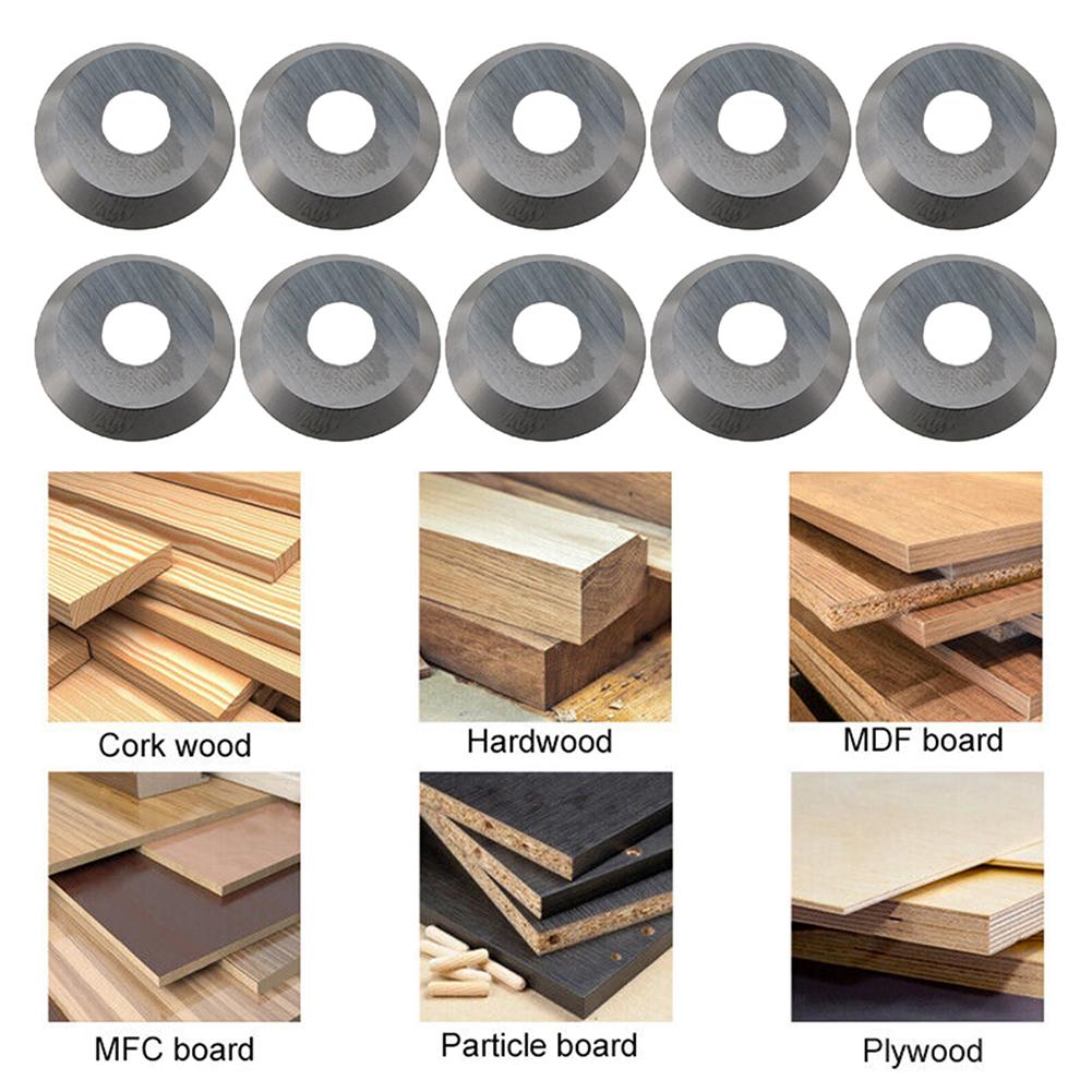 10 Pcs 16mm Round Carbide Insert Tools With Indexable Replacement Screws For Turning At A 30° Cutting Angle And 94.5HRA.