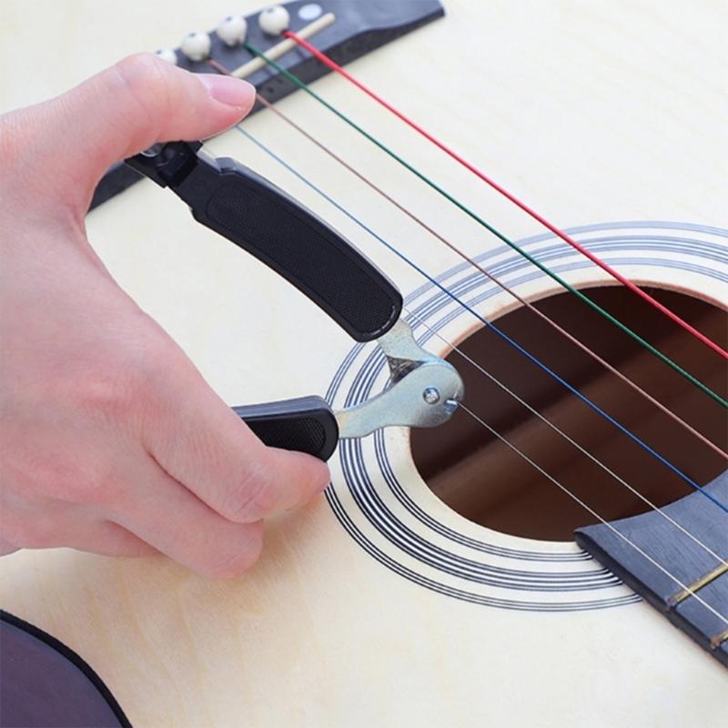 3 In 1 Guitar String Pegs Tuner Winder Tool String Cutter and Bridge Pin Puller Guitar Tool for Repairing Restringing