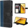 Case for Xiaomi Redmi Note 13 5g (not for 4g), Navy Blue, Pu Leather Folding Case with Card Holder and Stand, Two-tone Design