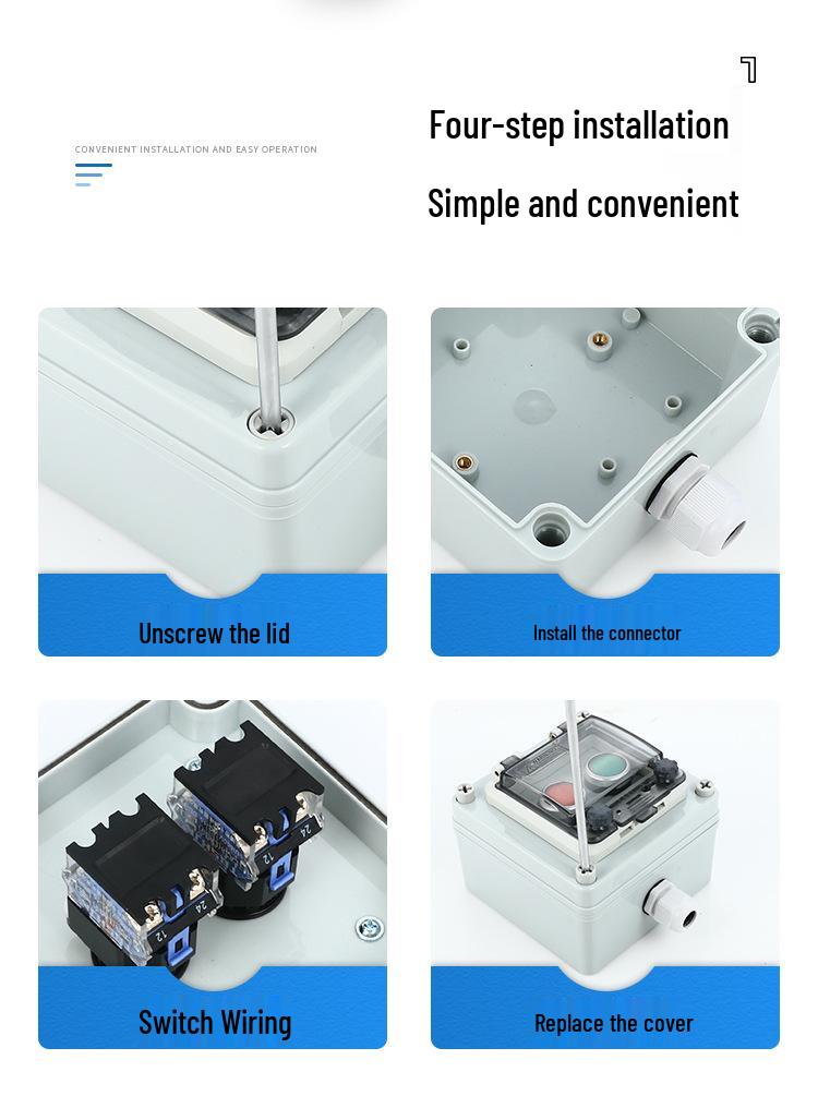 Waterproof Outdoor Emergency Stop & Control Box with Self-Reset Function