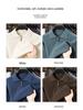 Men's Mid-Aged Half-Zip Knit Polo Shirt - Thick Solid Color Sweater for Autumn and Winter