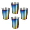 4 Pack Stainless Steel Cups Stackable Coffee Tumblers Metal Drinking Glasses Milk Mug Drinkwares for Camping Travel