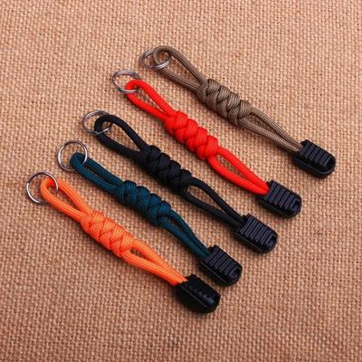 Multi-purpose Keychain Holder Durable Strong Polyester Lanyard Creative Zipper Puller Knife Keychain Pendant