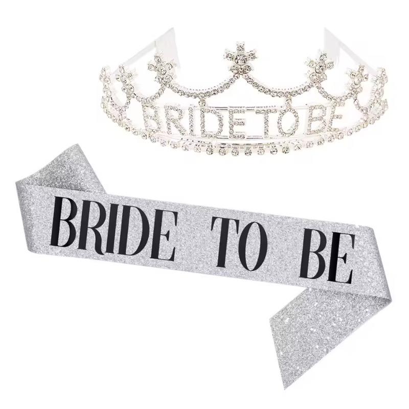 Strass-Braut-zu-sein-Haarreif Brautjungfernkrone Hochzeit Brautparty Mädchenabend Geschenk Junggesellinnenabschied Junggesellinnenabschied Dekoration
