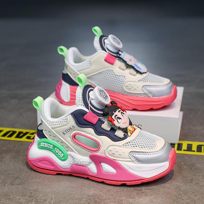 

Детская мода летние дышащие повседневные туфли для детей бег спортивные студенческие девушки трендовые удобные кроссовки для спортзала 26 розовый