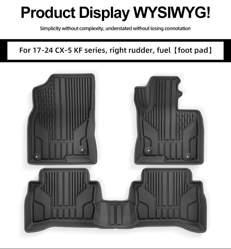 Custom-Fit TPE Floor Mats: Waterproof & Dirt-Resistant for 2017-2024 Mazda CX-5 KF Series