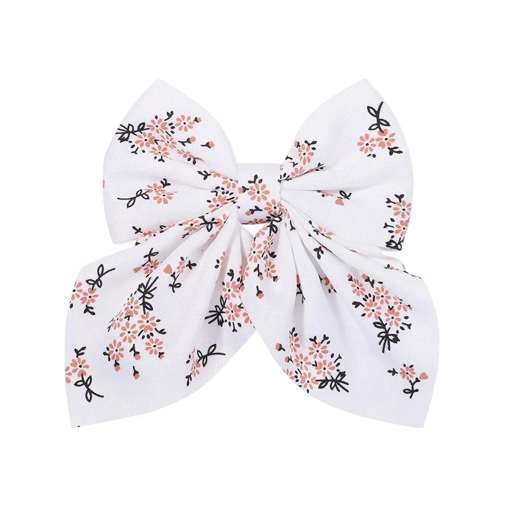New Sweet Bow Hairpins Solid Color Bowknot Hair Clips For Girls Satin Butterfly Barrettes Duckbill Clip Kids Hair Accessories